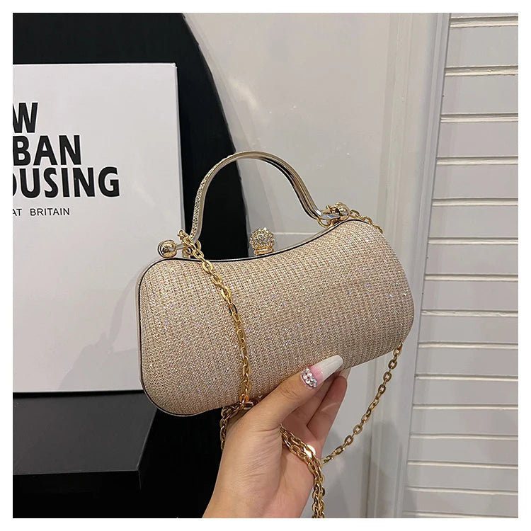 Crystal Studded Barrel Evening Bag
