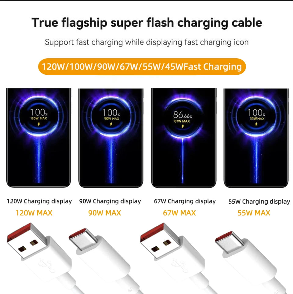 Original Xiaomi 120W USB-C Fast Charging Cable