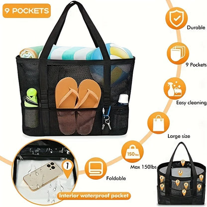 Large Mesh Beach Tote Bag