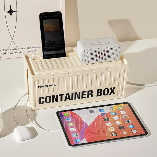 Multi-Function Cable Management Box with Phone Stand