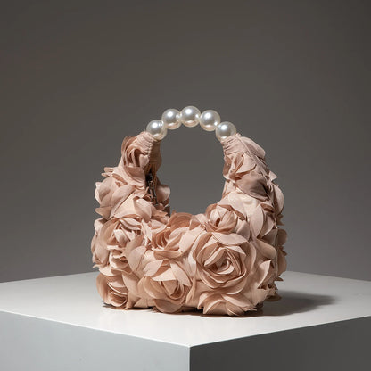 Floral Pearl Evening Party Handbag