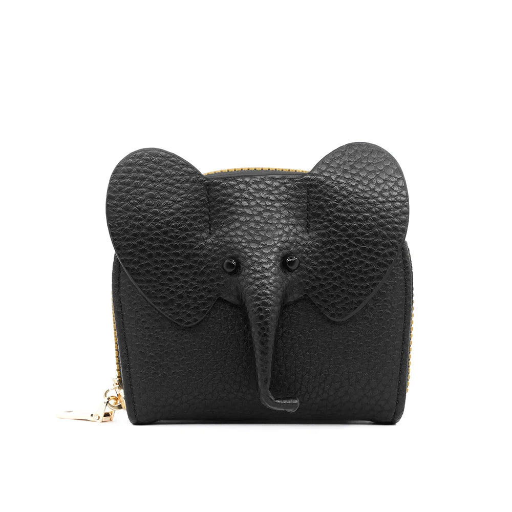 Cute Elephant Women’s Zip Card Wallet