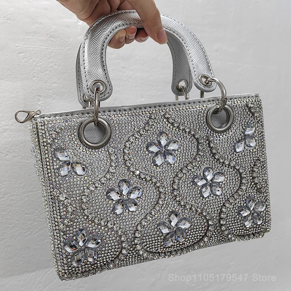 Rhinestone Box Crossbody Bag