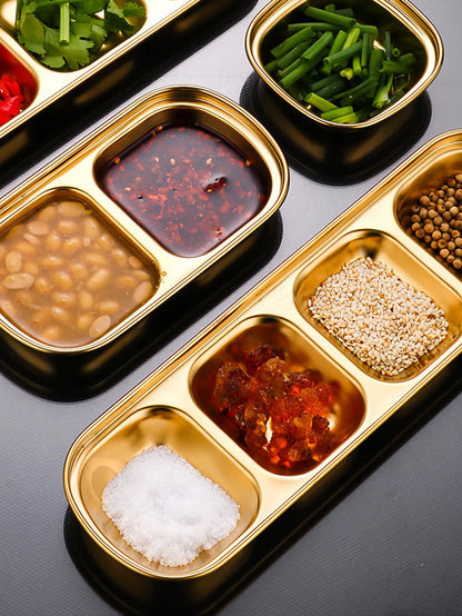 Korean Style Stainless Steel Sauce & Seasoning Serving Dish