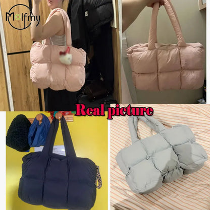 Women’s Quilted Waterproof Tote Shoulder Bag