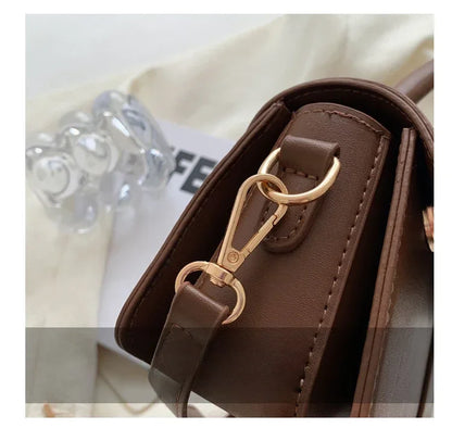 Vintage PU Leather Satchel Shoulder Bag