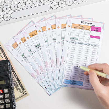 Colourful A6 Loose Leaf Organiser Inserts