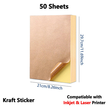 A4 Printable Self-Adhesive Sticker Paper