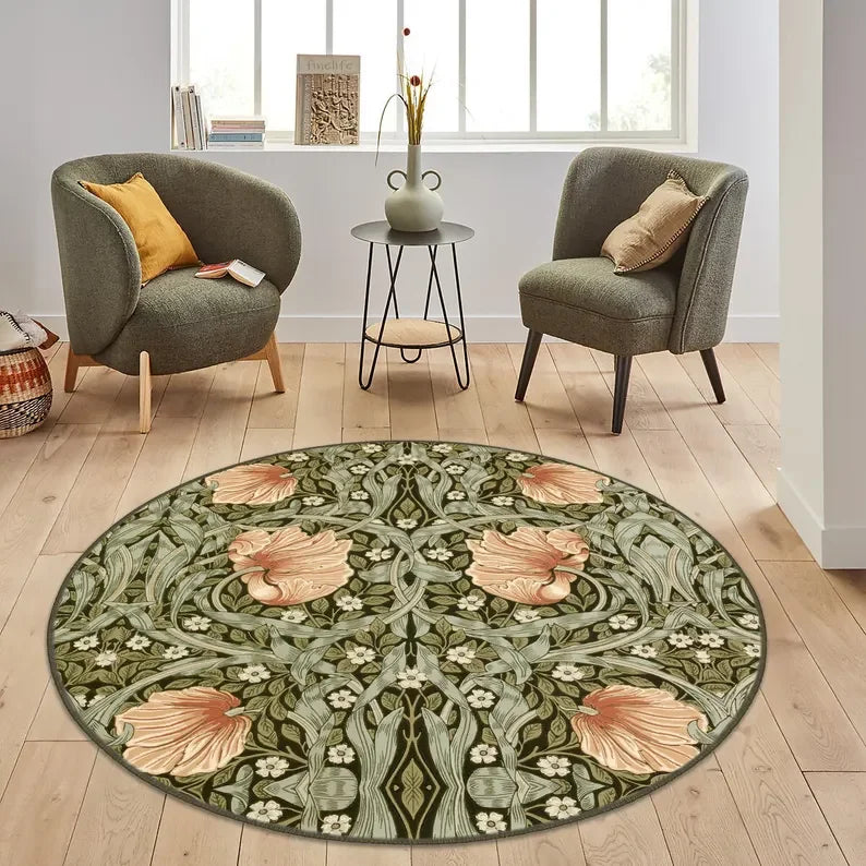 Abstract Landscape Round Rug
