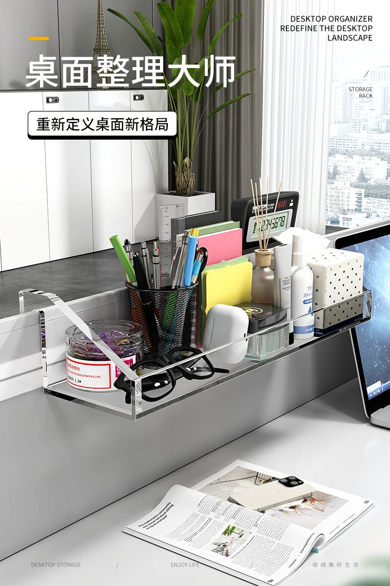 Hook-On Desk Organizer Shelf