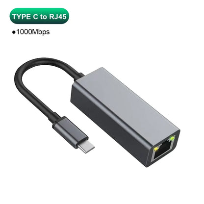 USB Type-C Gigabit LAN Adapter for MacBook, Windows & Android