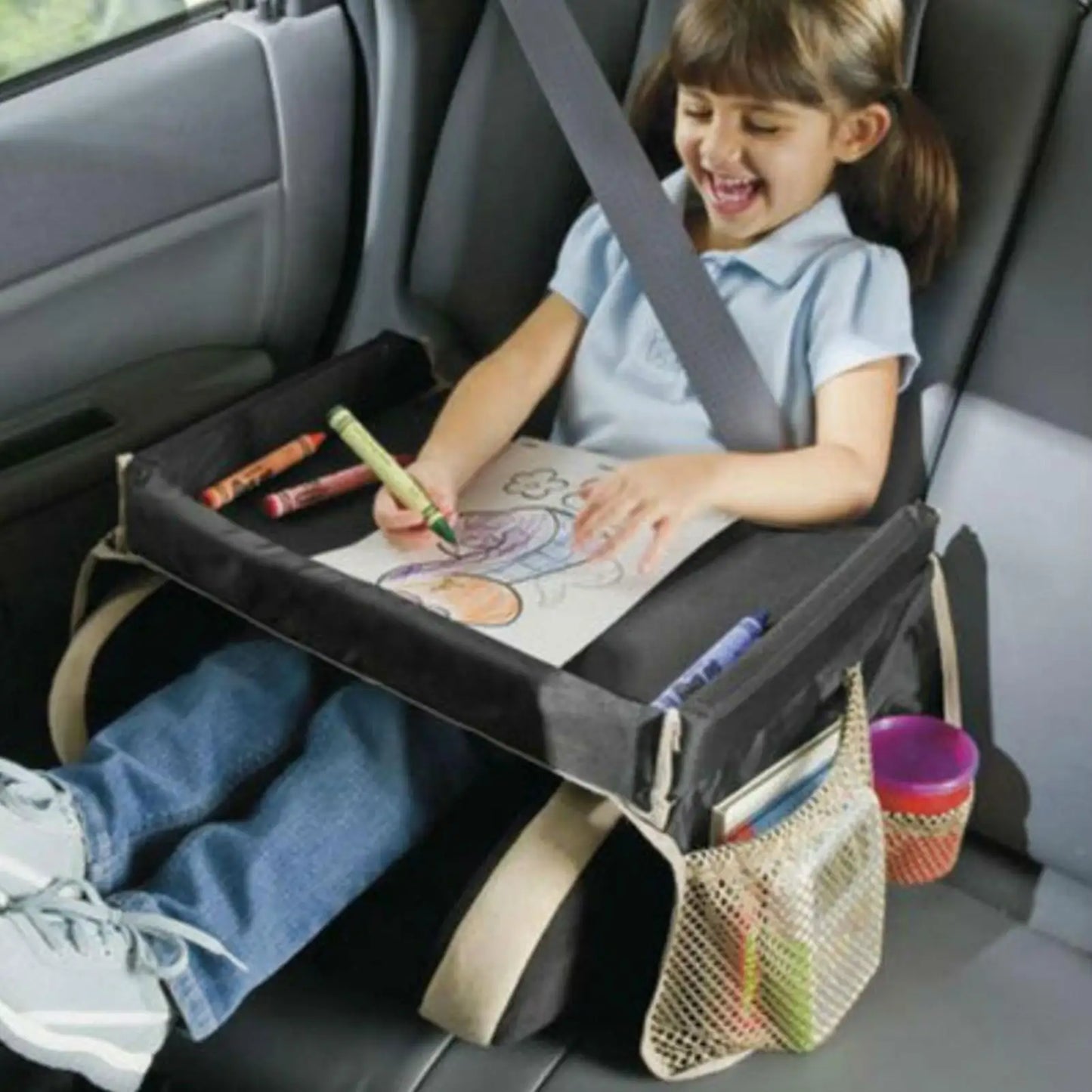 Kids Foldable Travel Tray for Car & Airplane