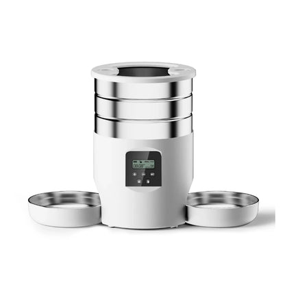 4.5L Smart Automatic Pet Feeder with Dual Stainless Steel Bowls