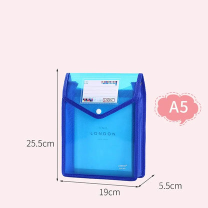Vertical A5 Waterproof Document Storage Folder