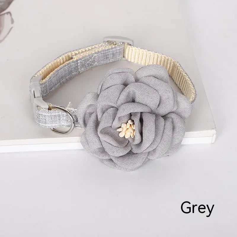 Cute Camellia Flower Cat Collar