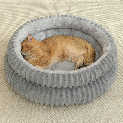 Plush Round Pet Nest Bed