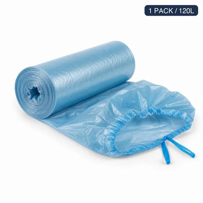 Blue Household Trash Bags – 50-Pack Roll