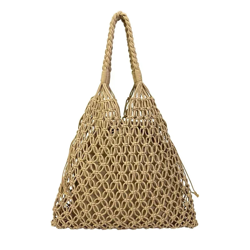 Handwoven Mesh Summer Tote Bag