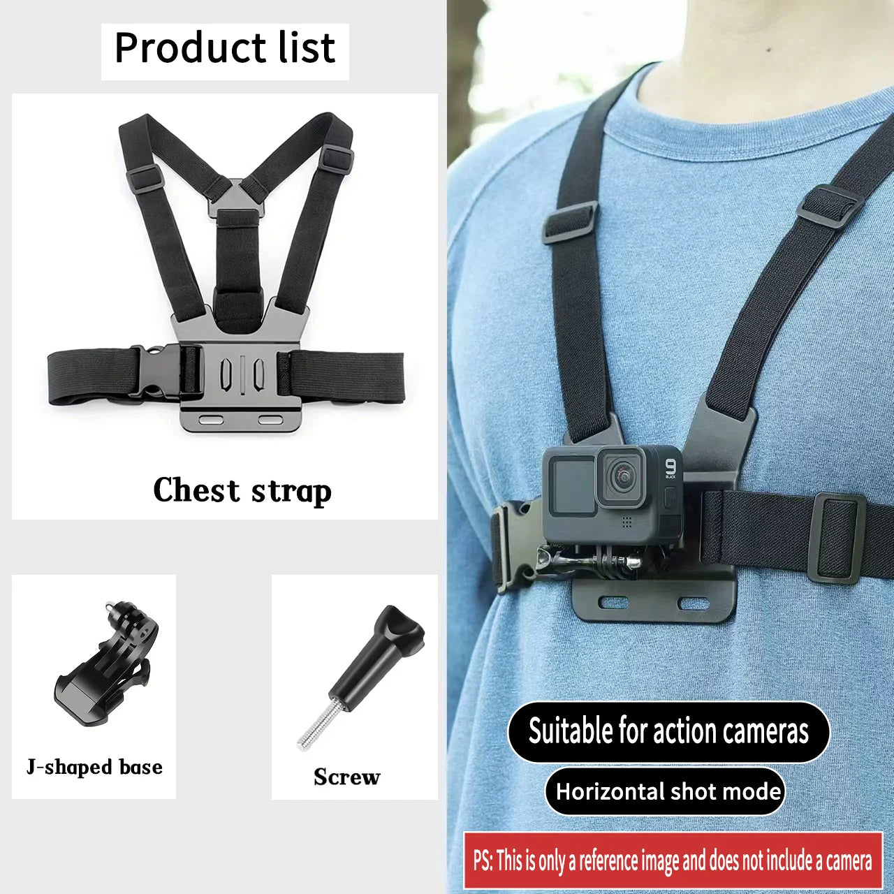 Adjustable Chest Mount for Action Cameras & Phones