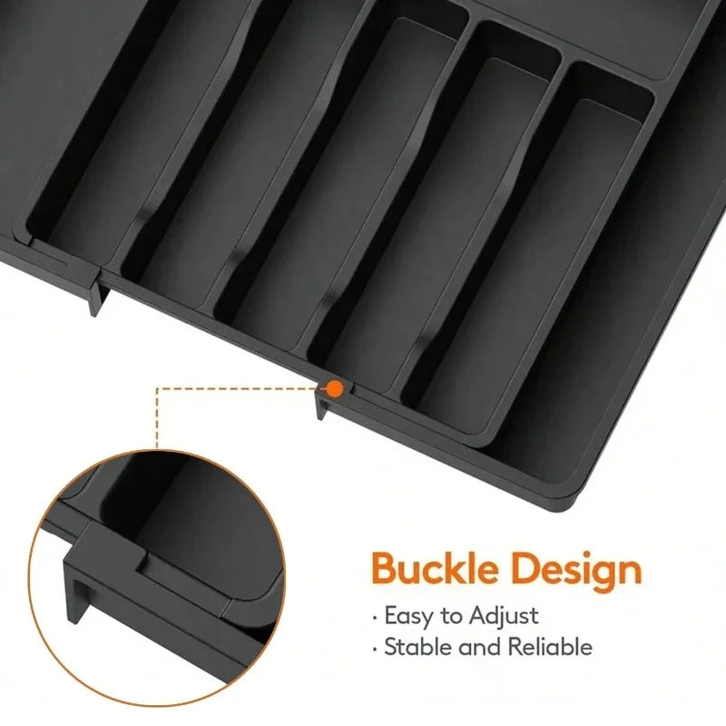 Adjustable Retractable Cutlery Drawer Organizer