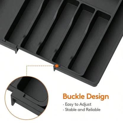 Adjustable Retractable Cutlery Drawer Organizer