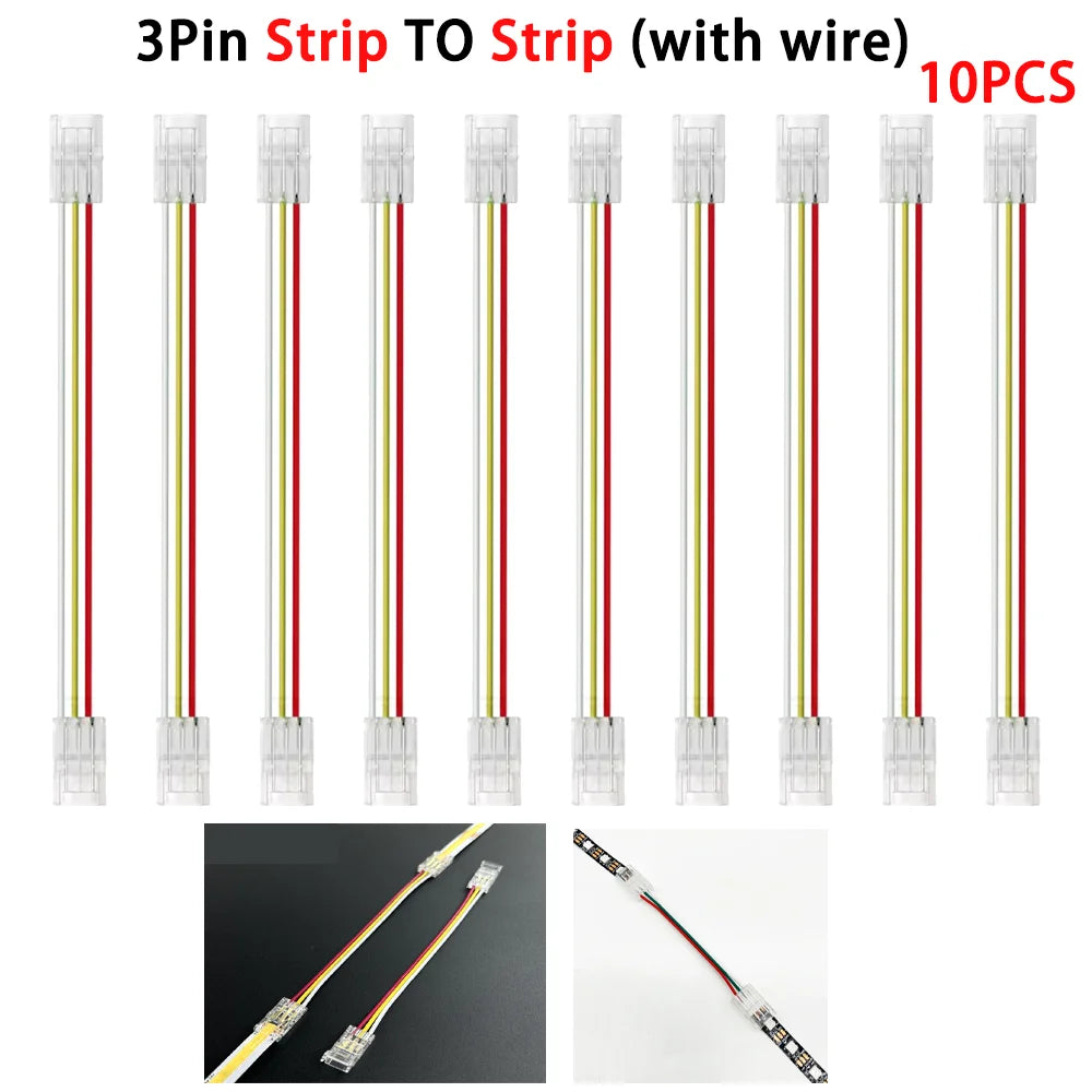 10mm Transparent LED Corner Connectors