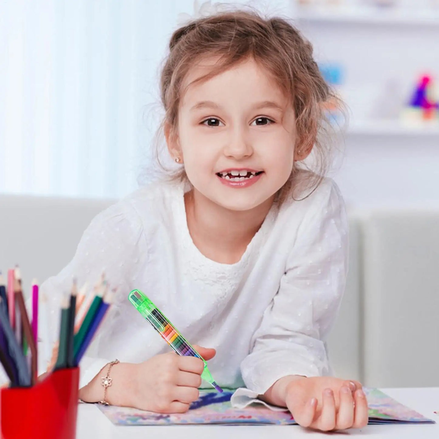 20-Color Rainbow Crayon Pen