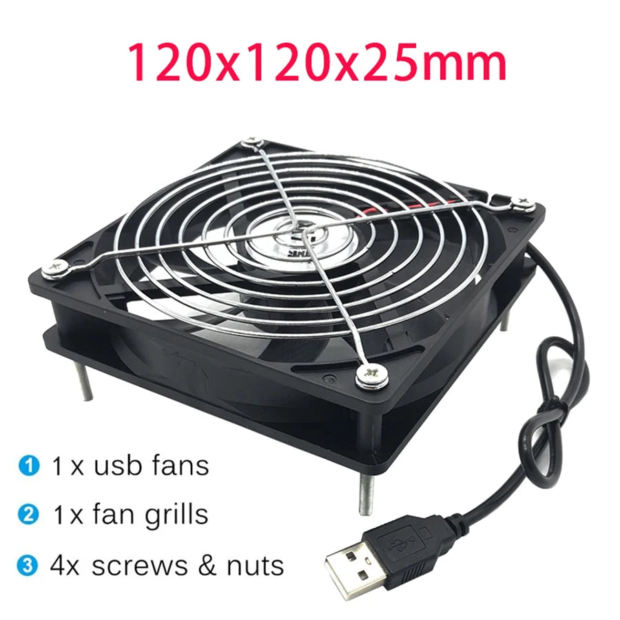 USB Cooling Case Fan for Router, DVR & TV Box