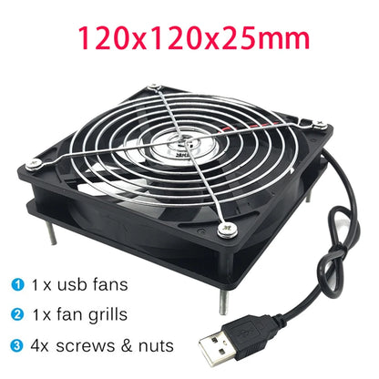 USB Cooling Case Fan for Router, DVR & TV Box