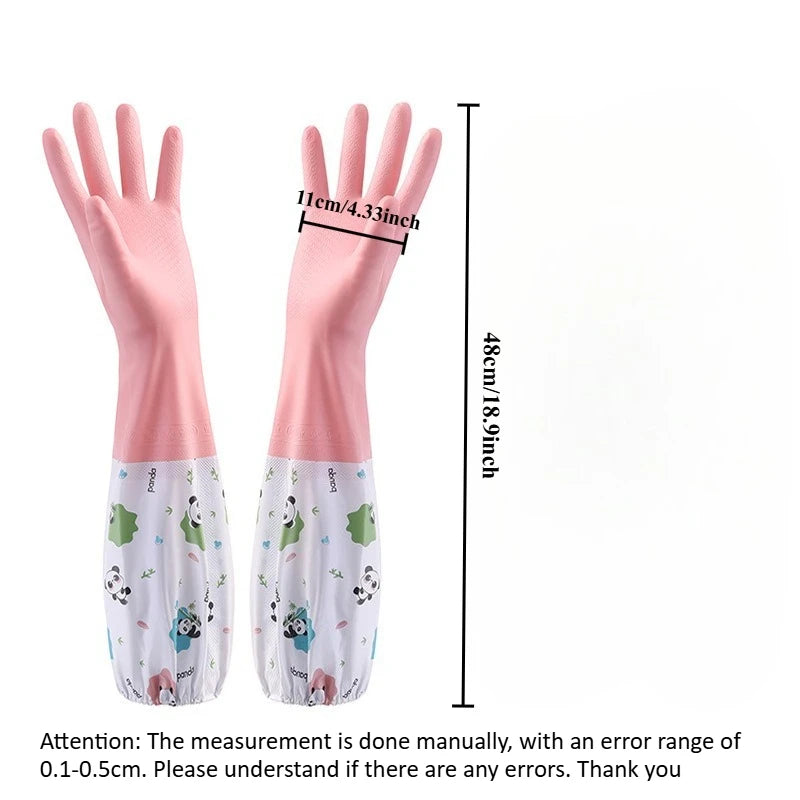 Long Sleeve Waterproof PVC Cleaning Gloves