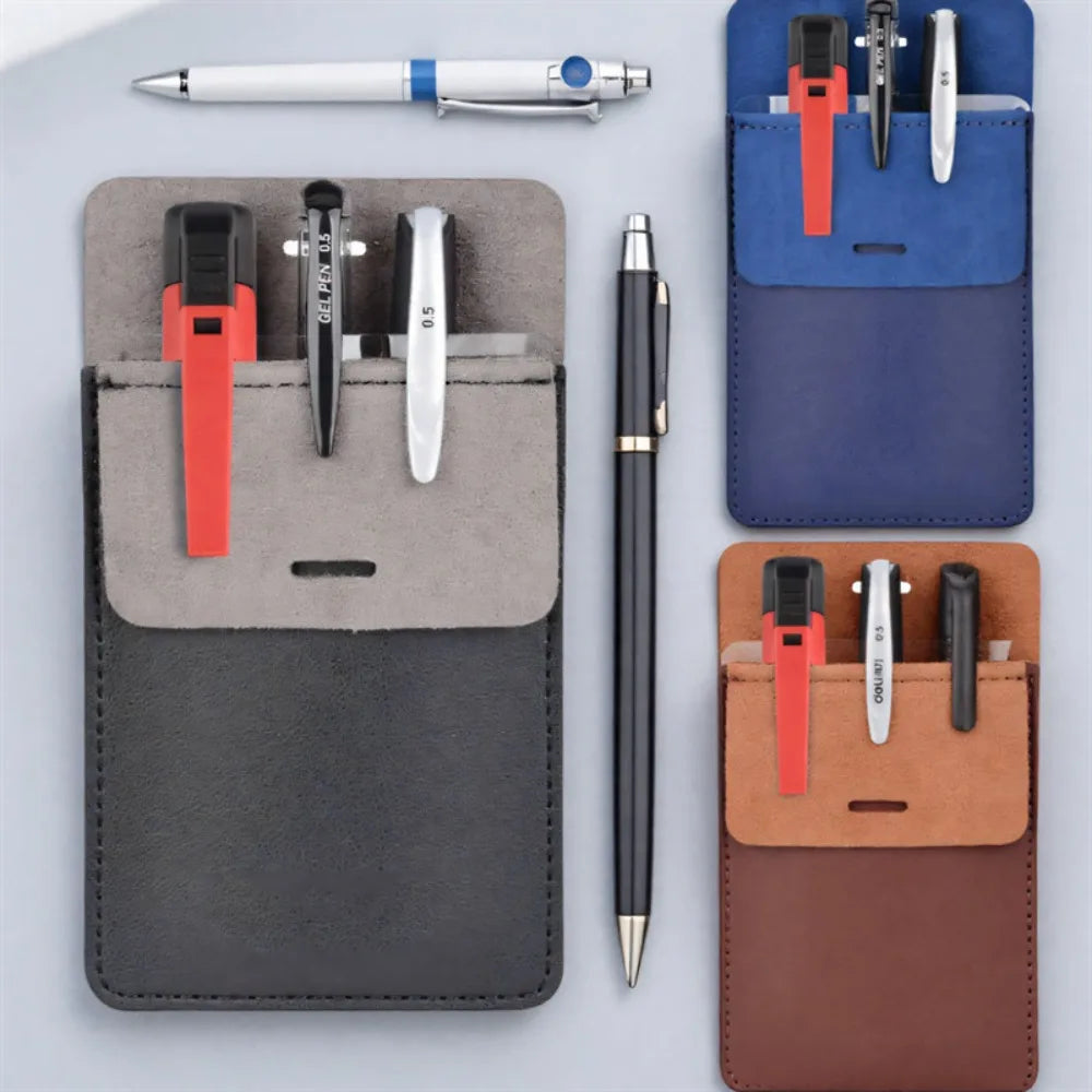 PU Leather Pen Pouch with Pocket Organiser