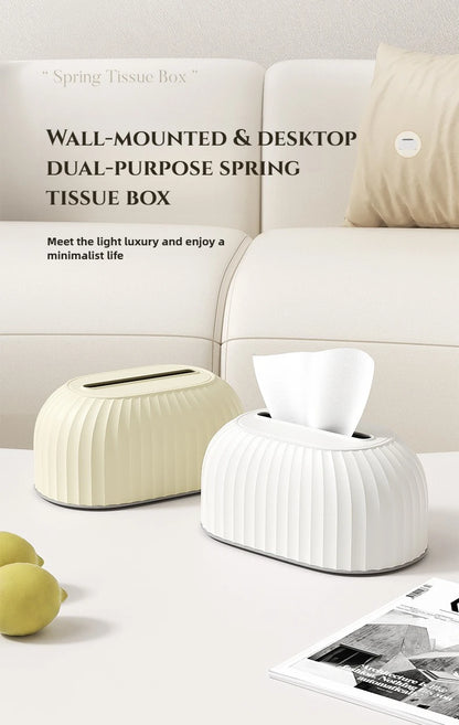 Scandinavian Tissue Box with Storage Drawer