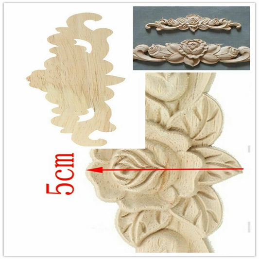 Natural Wood Furniture Applique Decorative Carving