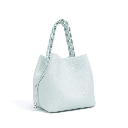 Genuine Leather Bucket Shoulder Bag
