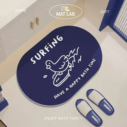 Cute Duck Diatomite Non-Slip Floor Mat
