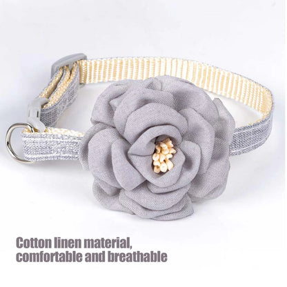 Adjustable 3D Flower Pet Collar for Cats & Small Dogs