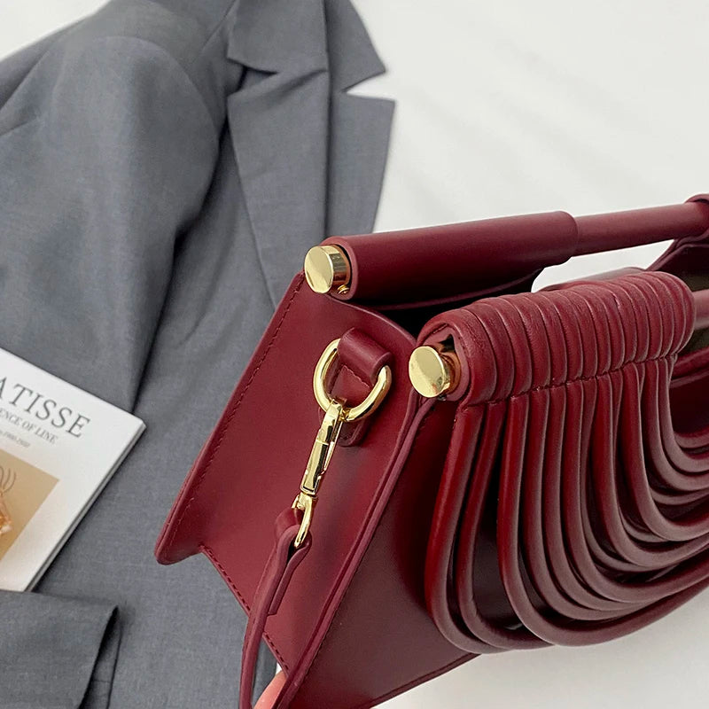 Luxury Ruched Evening Clutch Crossbody Bag