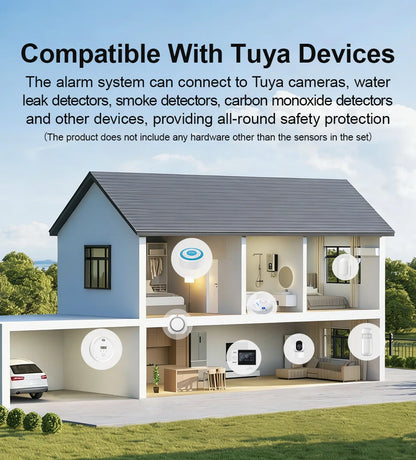 Tuya Security Alarm Kit with Touch Screen & Sensors