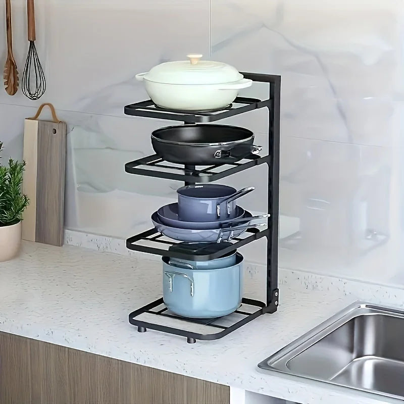 Adjustable Pot & Pan Organizer Rack