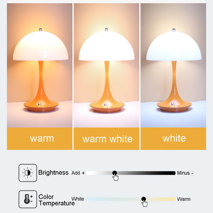 LED Mushroom Rechargeable Desk Lamp