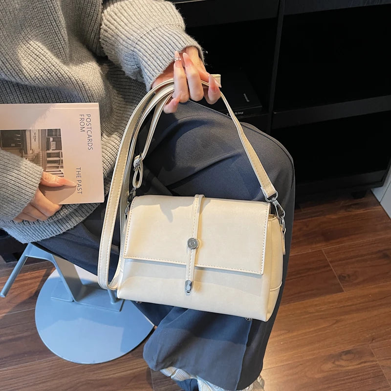 Vintage Flap Crossbody Satchel Bag