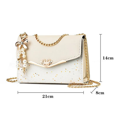 Elegant PU Leather Tassel Crossbody Messenger Bag