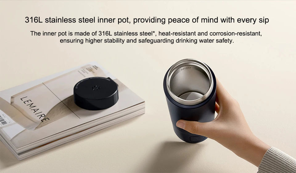 350ml Travel Electric Kettle & Temperature Control Thermos