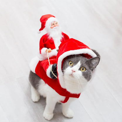 Santa Claus Riding Dog Christmas Costume