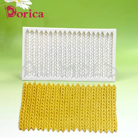 Knitted Sweater Pattern Fondant Silicone Mold