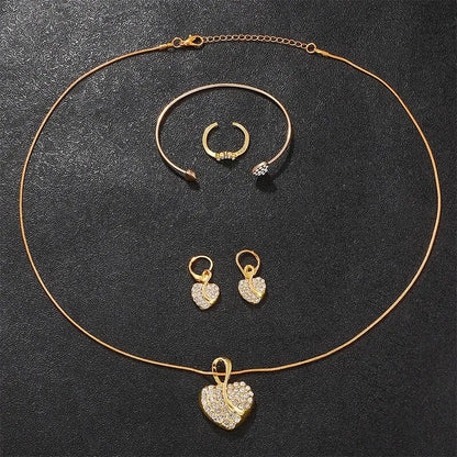 Women’s Rhinestone Quartz Watch Jewelry Set