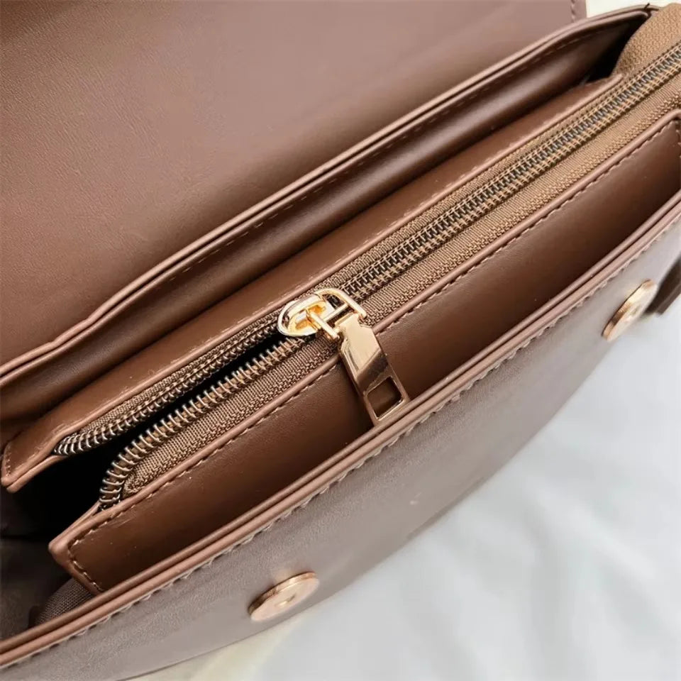 Casual Floral Embossed Leather Crossbody Shoulder Bag