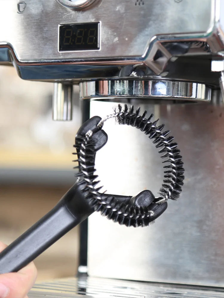 Espresso Machine Group Head Cleaning Brush with Removable Cleaning Head