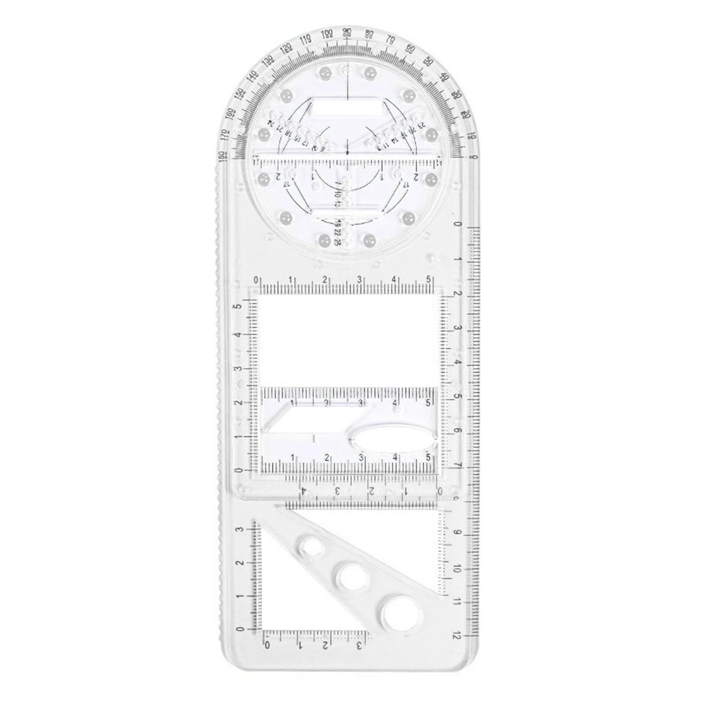 Multifunctional Geometric Drawing Ruler