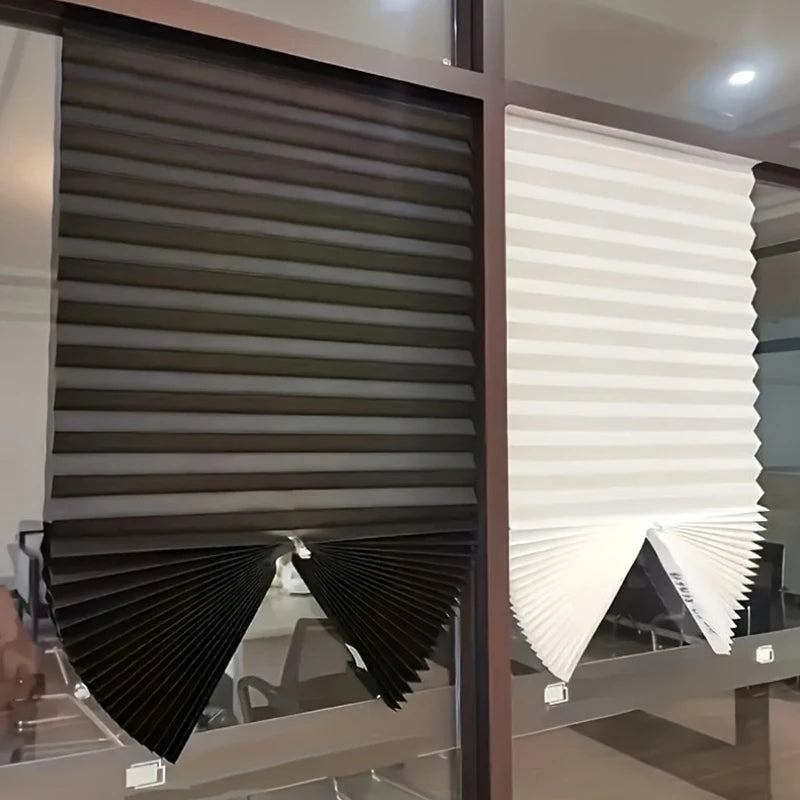Self-Adhesive Pleated Blackout Window Blind